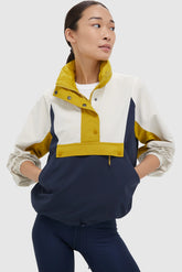 Navy and Sunshine Colorblock The Crestline Pullover